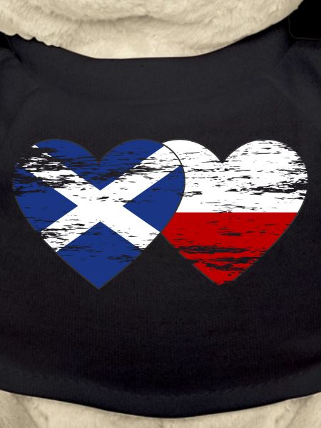 Ecosse Pologne drapeau coeur utilisé