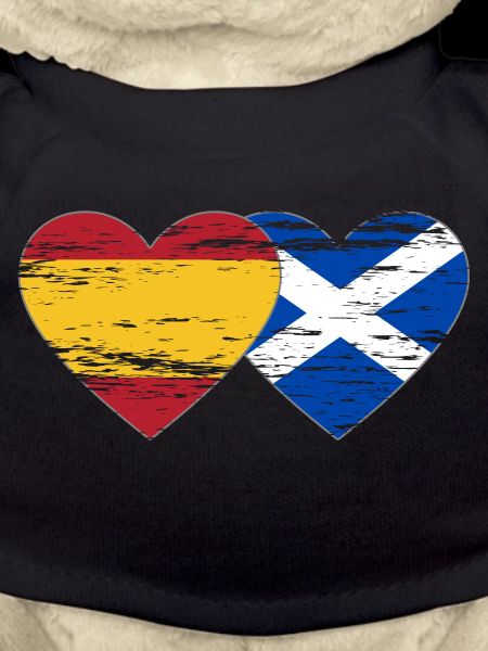 Espagne Ecosse drapeau coeur utilisé
