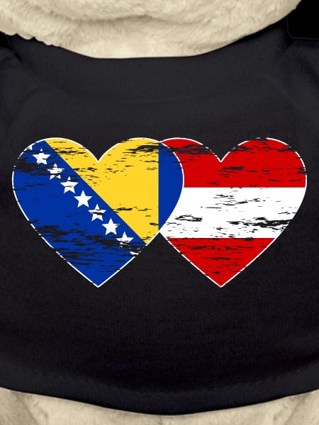 Bosnie Autriche Drapeau Coeur utilisé