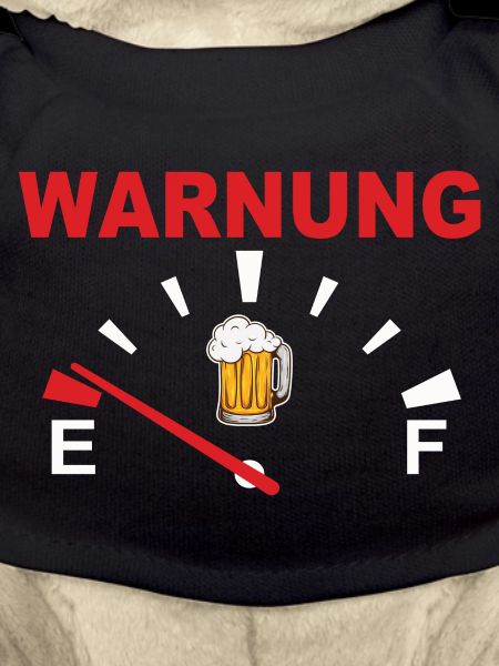 Warnung mit Bierglas Motiv