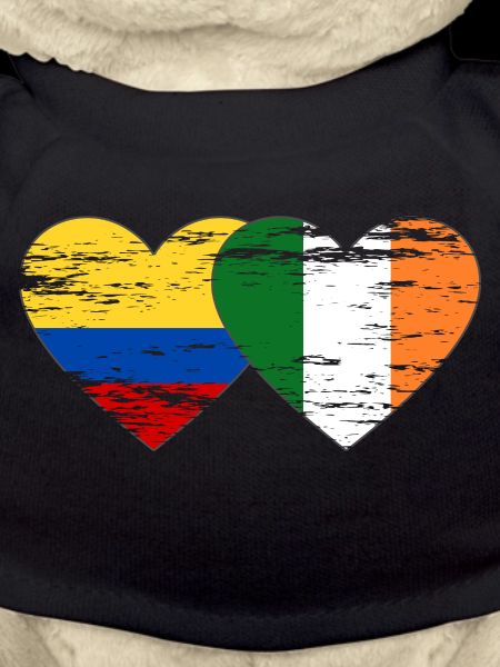 Colombie Irlande drapeau coeur utilisé
