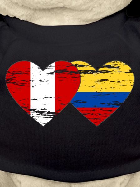 Pérou Colombie drapeau coeur utilisé