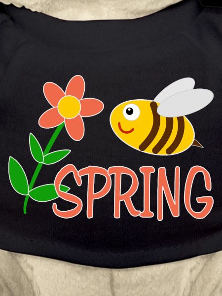 Spring motif with bee