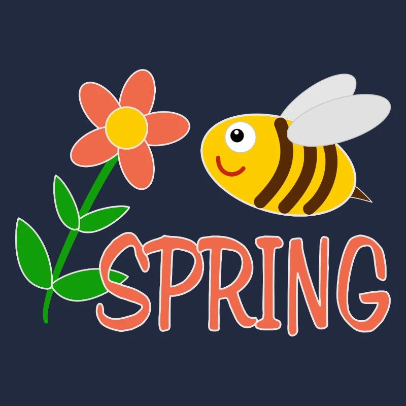 Spring motif with bee
