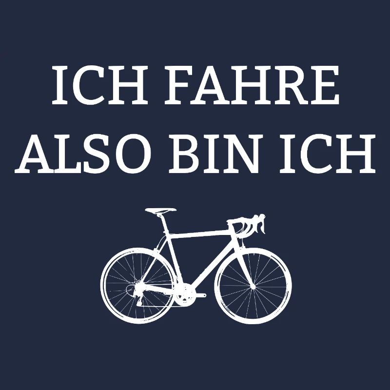 Fahrrad mit humoristischem Spruch