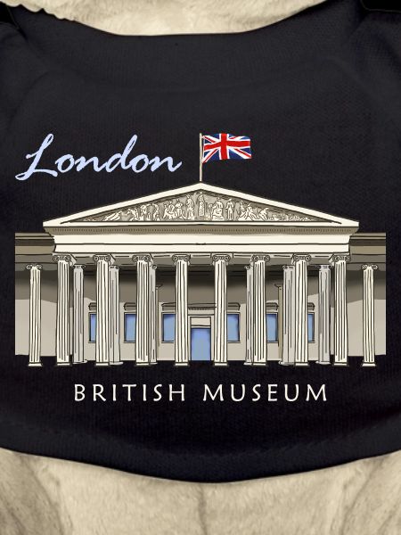 London British Museum, hand-drawn
