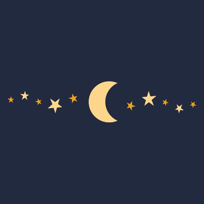 Moon and star patterned design