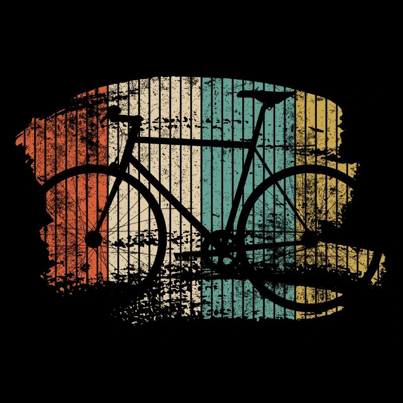 Silhouette de vélo arc-en-ciel grunge