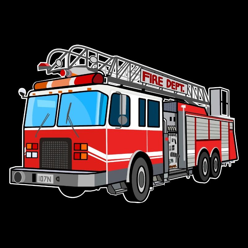 Fire brigade, fire engine, firefighter, extinguish