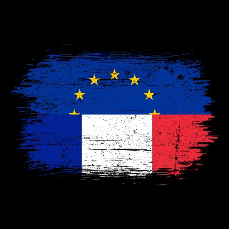 Coup de pinceau Mashup de drapeau de l’UE et de la France