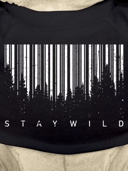 Silhouette de code-barres forestière