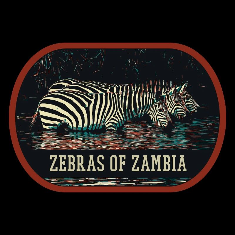 Sambische Zebras mitten in der afrikanischen Savanne