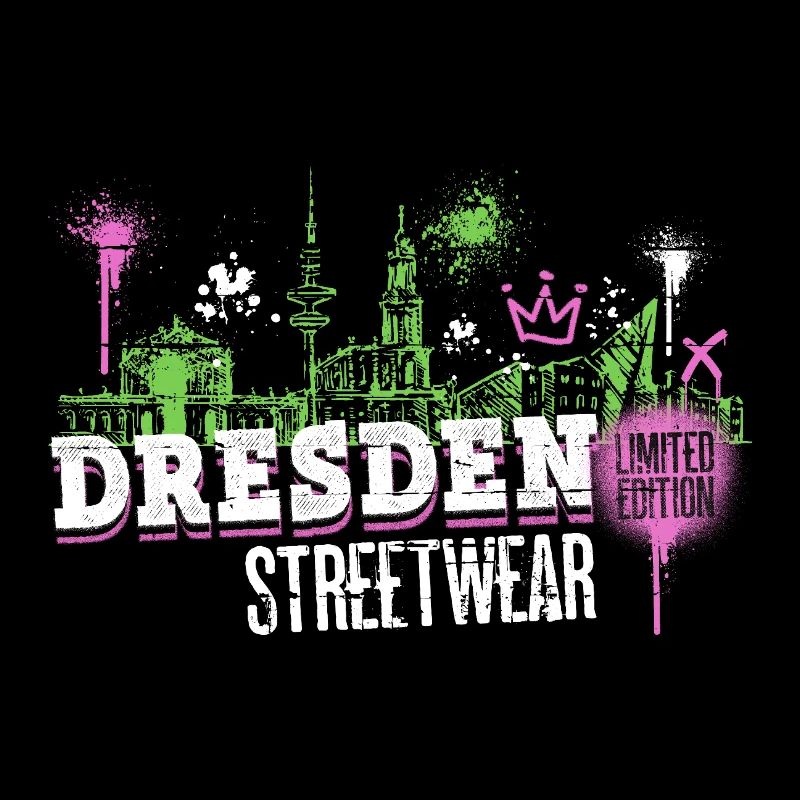 Dresden Skyline City Germany Graffiti