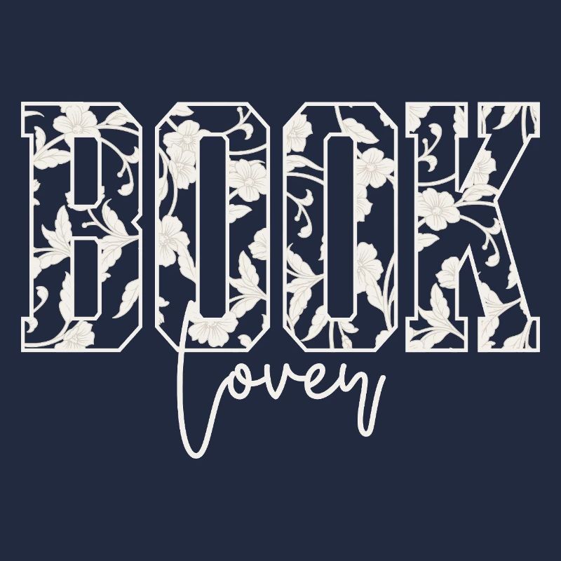 Flower Typography BOOK Lover