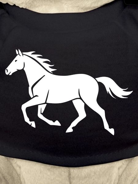 Cavalier cadeau silhouette de cheval blanc