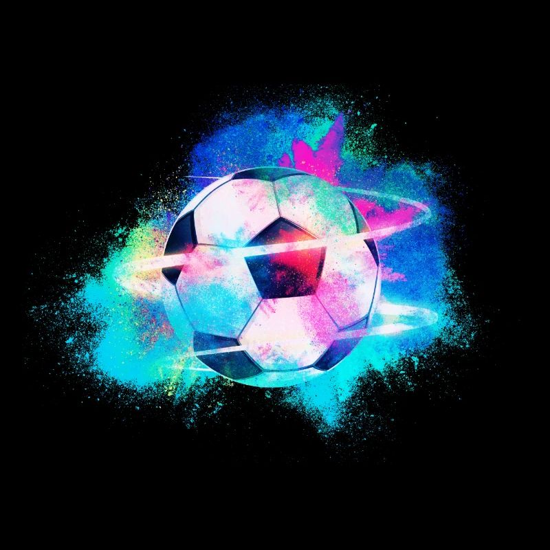 Fußball Ball farbenfroh