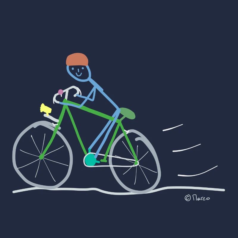 Stickman de vélo de route, protection de l'environnement durable