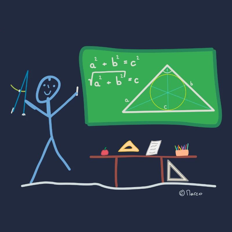 Stickman scolaire, tâche de géométrie math