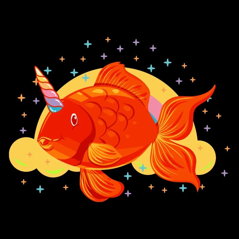 Goldfisch Einhorn