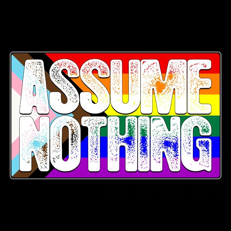 Assume Nothing LGBTQ Progress Pride Flag