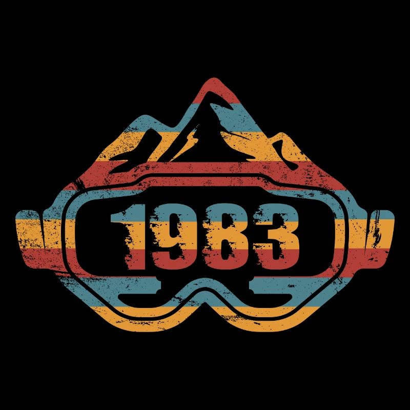 Skier 1983 birthday ski goggles