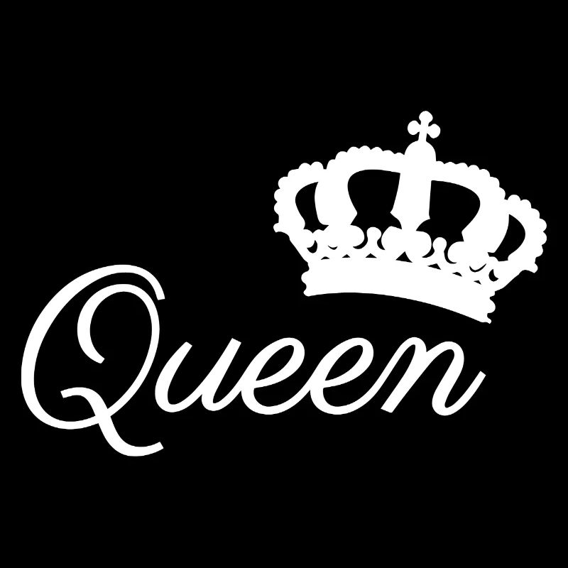 Elegant Queen Crown Typography Design