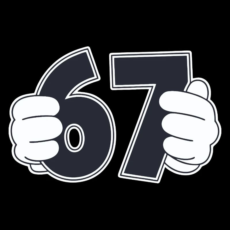 Minimaliste Fun Numéro 67 Conception graphique