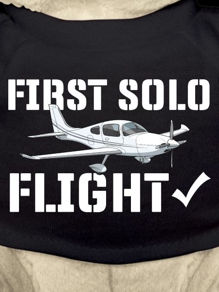 Erster Solo-Flug Humor-Pilotenstudent