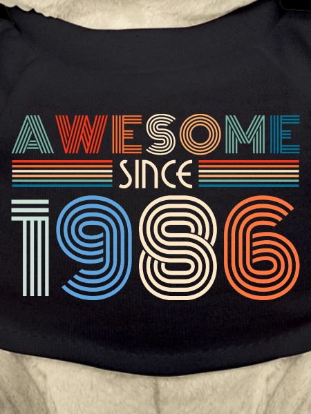 Awesome Since 1986 Retro Stripes