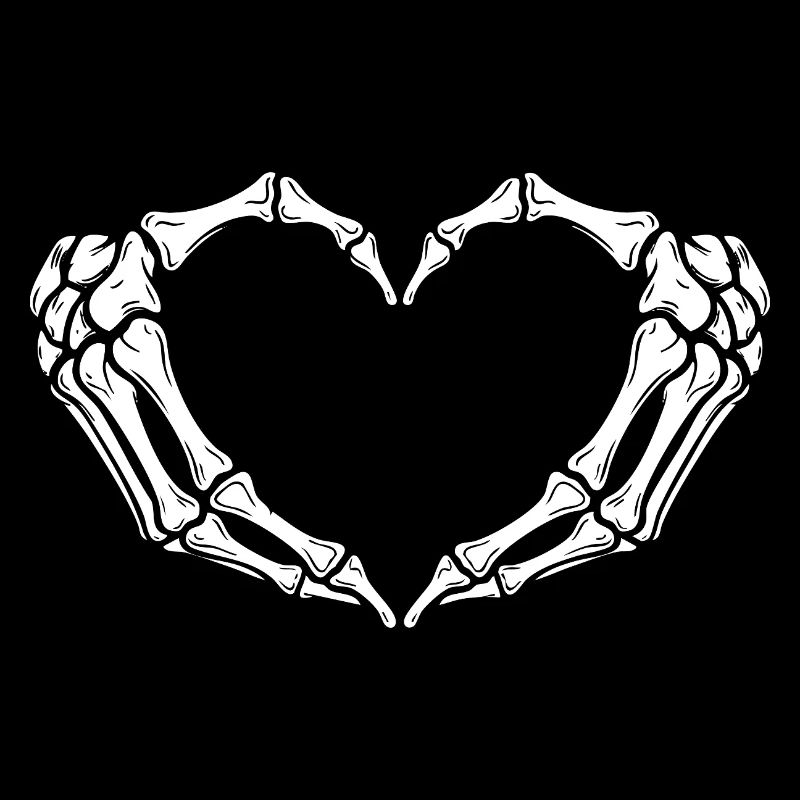 Skeleton Hands Heart — Spooky Halloween Skeleton 