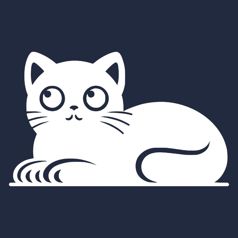 Dessin mignon de style tatouage de chat chat