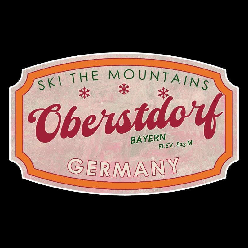 Oberstdorf Bavaria Retro Ski-Marke