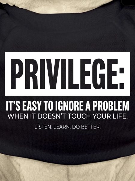 Privilege Statement Typografie Textmotiv