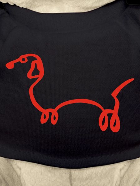 Minimalistischer Roter Wursthund