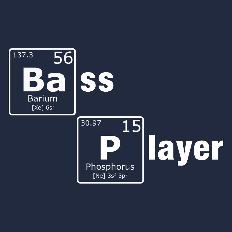 Bass Player PSE Periodensystem Elemente Nerd