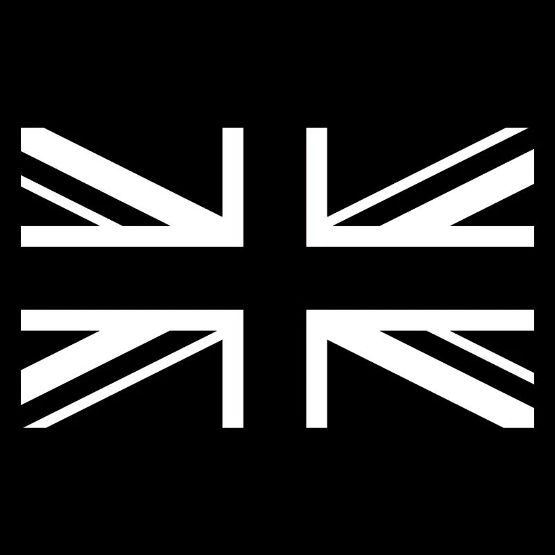 England Flagge Union Jack Schwarz Weiss