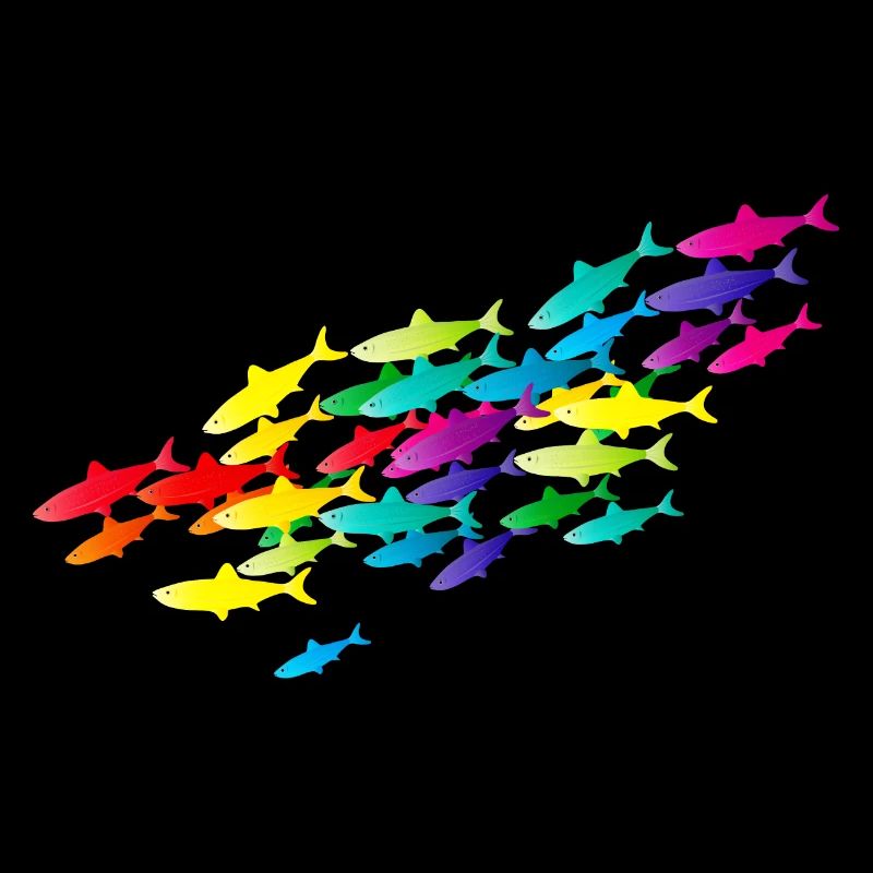 essaim de poisson coloré dans les couleurs vives