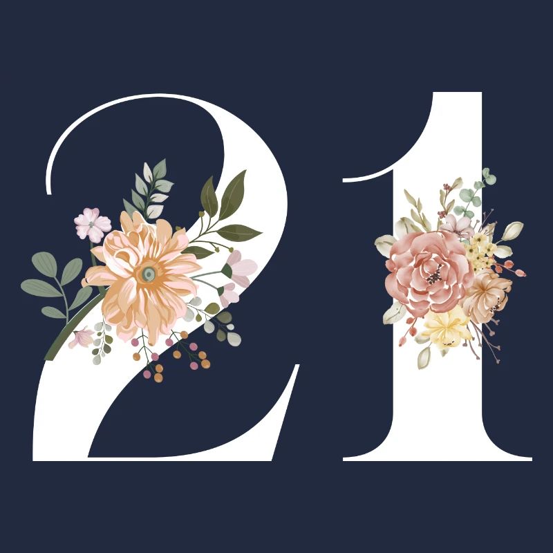 21e anniversaire fleuris (Cadeau de 21 ans)