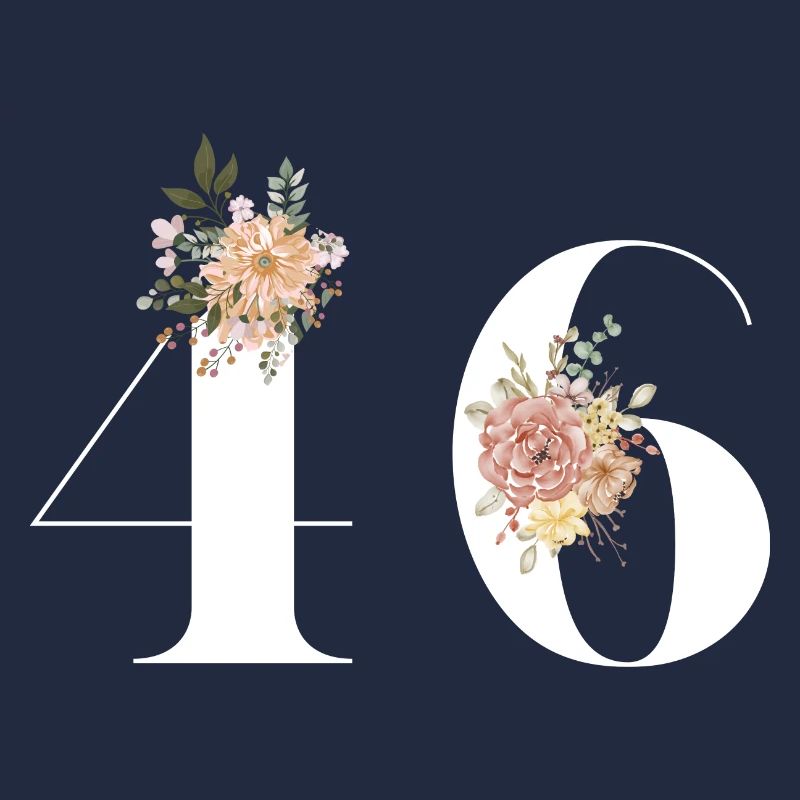46e anniversaire fleuris (Cadeau de 46 ans)