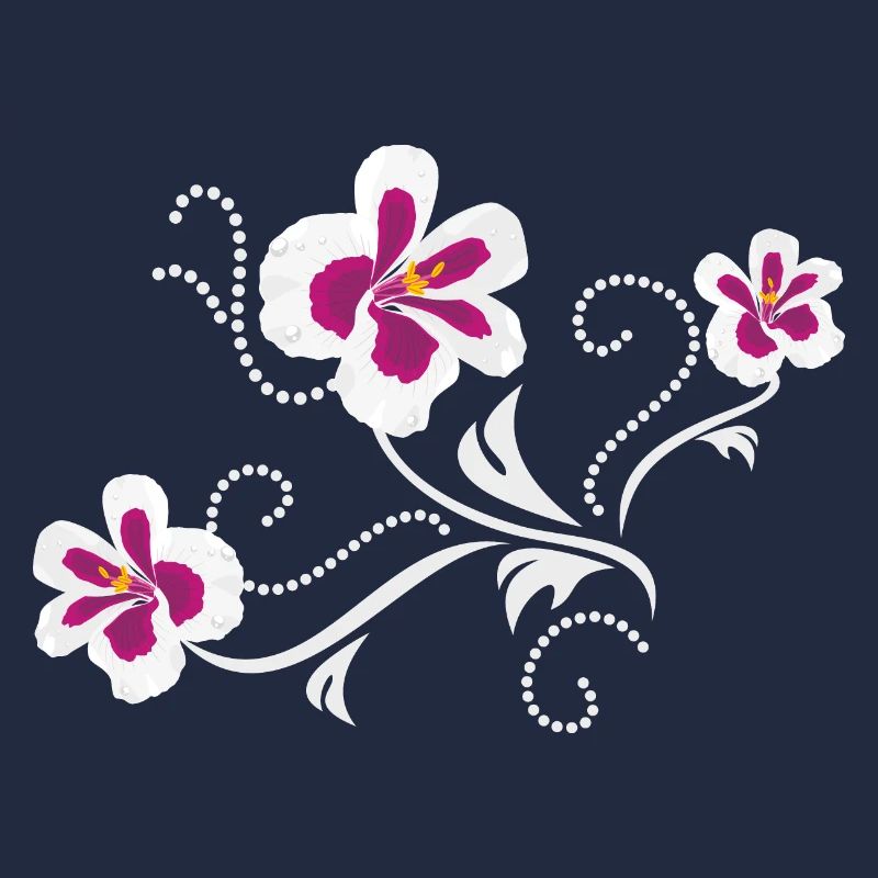 Stilisierte Pelargoniumblüten