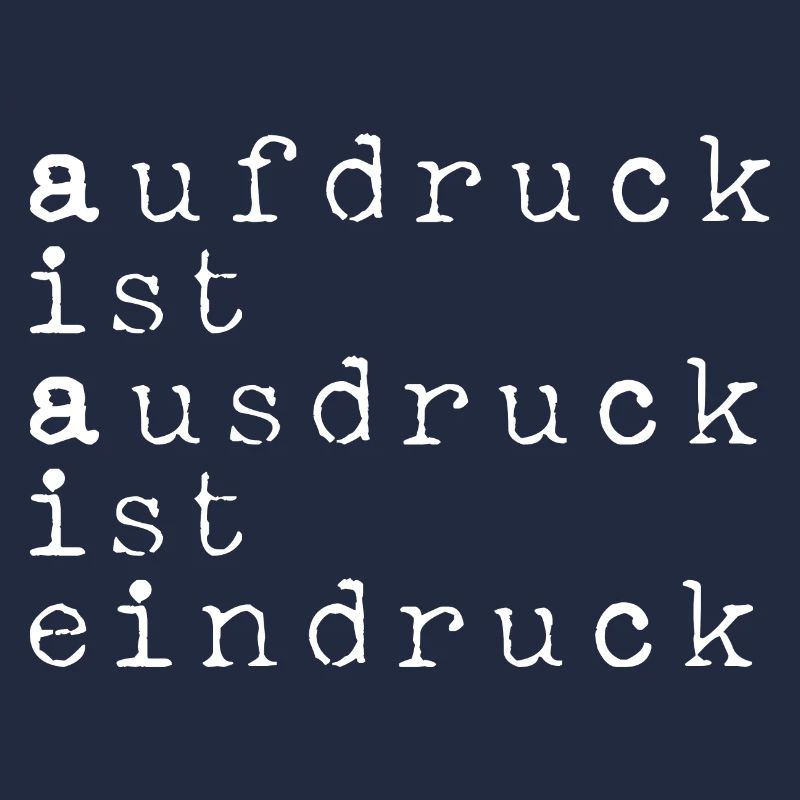 Imprint is expression is impression pun white