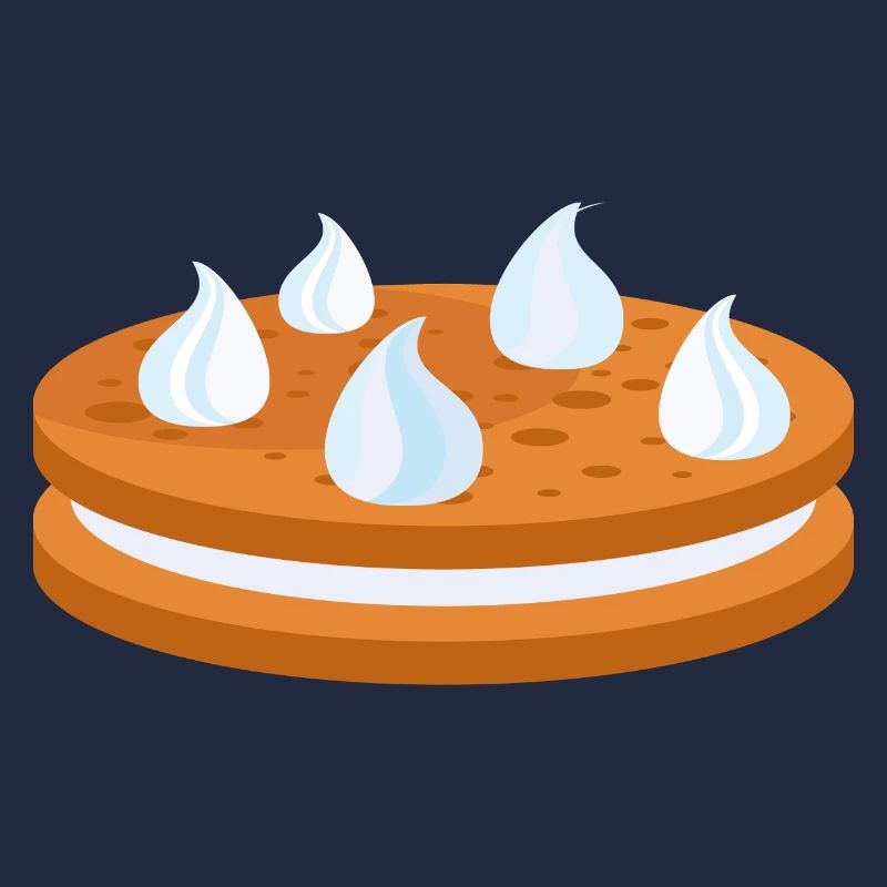 Keks, Cookie, Biscuit mit Sahne