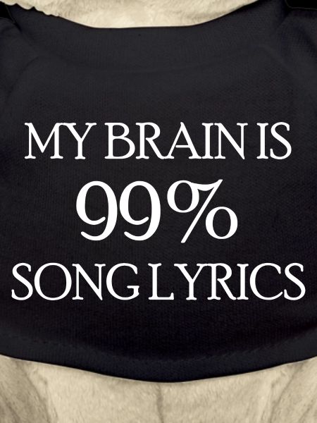 Humorous Brain Lyrics Grafik T-Shirt