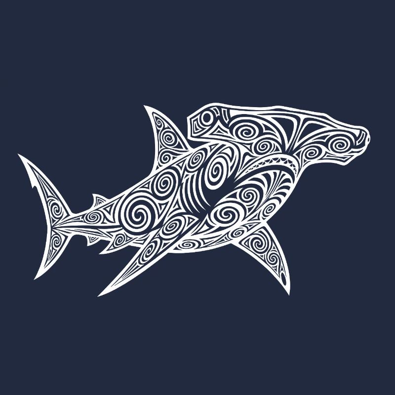 Conception de plongée maorie de requin-marteau