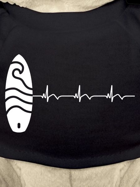 Surfboard Surfboard Surfer ECG Heartbeat