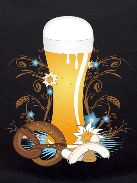 Wheat beer with snack