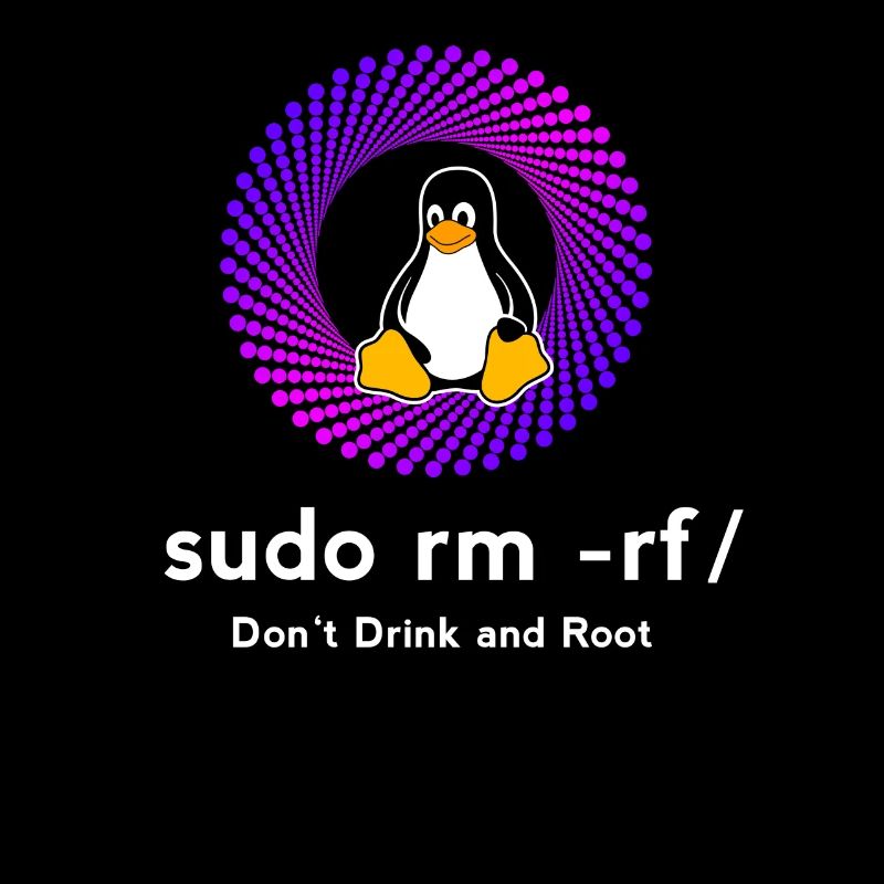 Computer Sys admin Penguin Nerd pc sudo rm -rf cod