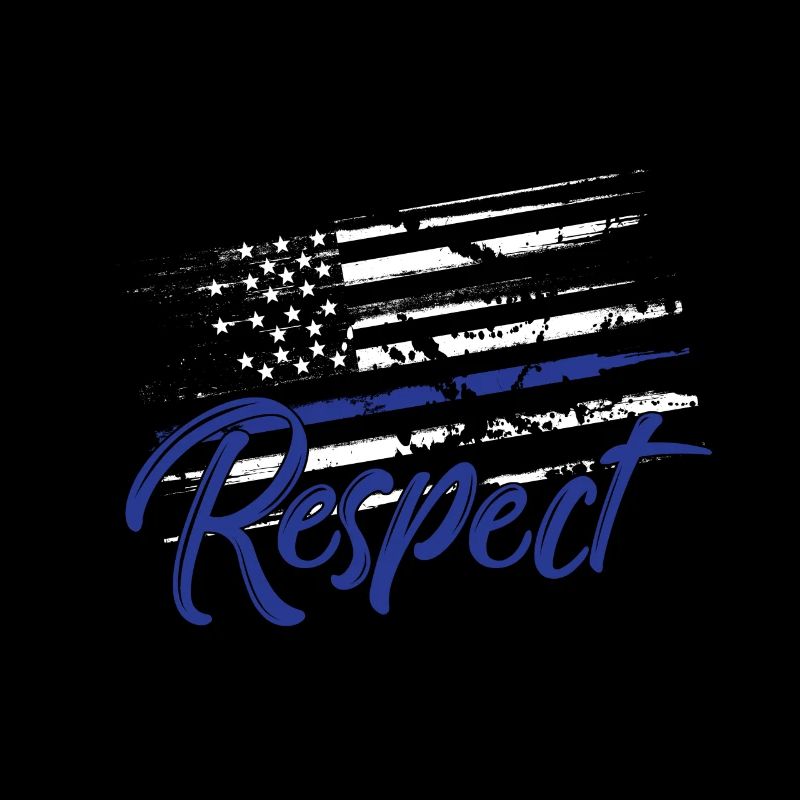 Respekt Polizei Amerika Polizist Polizeichef blau