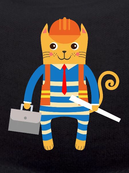 Ingenieur oder Architekt Katze