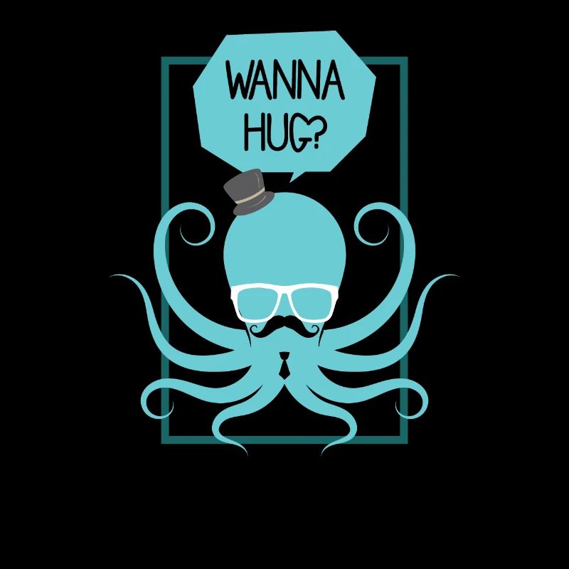 Saying gift party hug squid octopus